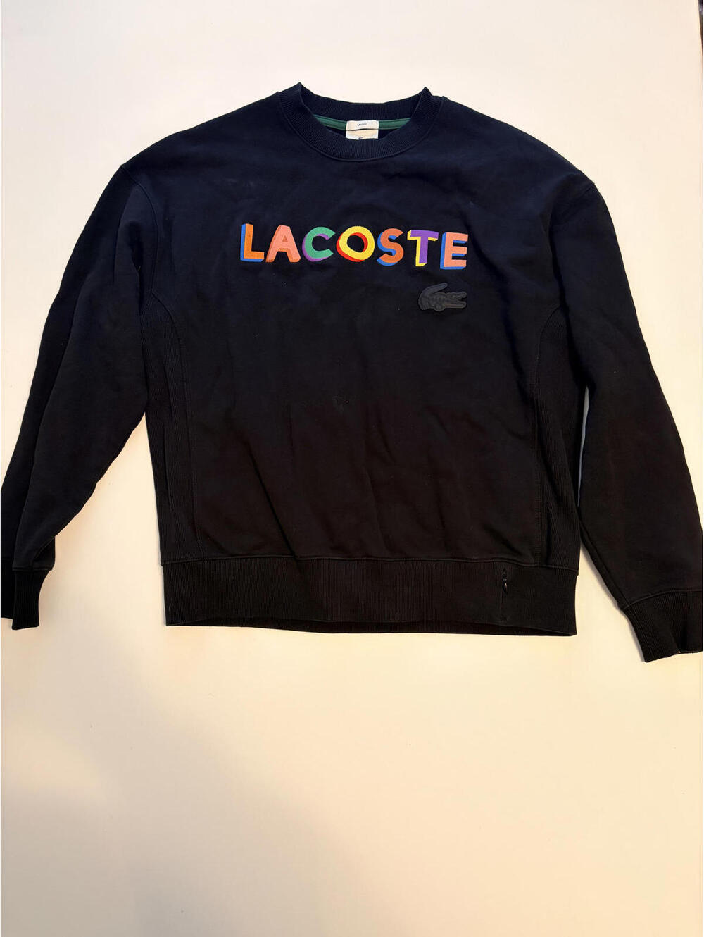 Lacoste L!ve Unisex Embroidered Fleece Sweatshirt (Size L)